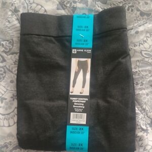 Anne Klein Charcoal Ponte Pants 2X